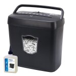 Destructeur de documents - waytex - coupe crois�e - 6 feuilles - bac 125l - huile lubrifiante 250ml