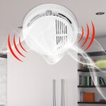Dtecteur de fume indpendant photolectrique de scurit 80db alarme d?incendie sans fil - qqmora