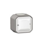 D�tecteur mural led - legrand - plexo - 100w - gris - ip55