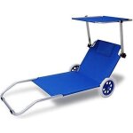 Deuba chaise longue pliante en aluminium kreta rouge Deuba chaise longue pliante en aluminium kreta rouge