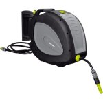 D�vidoir mural automatique r�tractable - �125 mm - 35 m - noir - fixation murale pivotante 180� - rangement ...