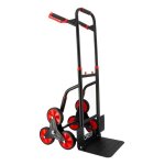 Diable monte escalier pliable - 300kg - acier renforc - poignes ergonomiques - plateau rabattable - ...