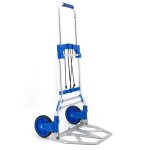 Diable pliable en aluminium rglable en hauteur chariot charge transport 90 kg