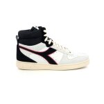 Diadora baskets hautes magic b suede rouge / blanc