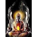 Diamond painting bouddha moine diy 5d diamant peinture compl�te diamant rond mosa�que image diamant rond ...