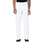 Pantalon homme blanc - dickies - gr75953 - polyester - fermeture �clair - uni