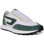 Diesel s - racer lc baskets  lacets en daim et maille pour hommes en blanc vert (blanc vert 42)