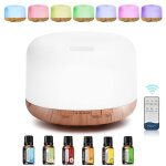 Diffuseur dhuiles essentielles 500ml humidificateur avec 7 couleurs ledtimer et contrlediffuseur avec ...