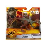 Dinosaure coelurus - jurassic world - dino extr�me damage 19 cm - animaux pr�historique vert et brun ...