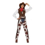Costume - vaquera cowboy - blanc - inclus chaleco pa�uelo cubrepantal�n - femme