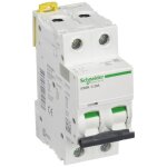 Disjoncteur miniature - schneider electric - a9f74220 - 2p - 20 a - courbe c - blanc