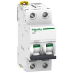 A9f74206 - disjoncteur bipolaire 2p 6a courbe c - 2 modules - 10ka - schneider electric acti9 ic60n