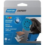 Disque auto - agrippant grain 40 - norton - 125 mm - lot de 5 - 8 trous - d�capage bois et m�taux