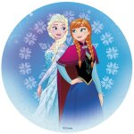 Disque azyme reine des neiges d�co g�teau 20cm bleu turquoise ciel marine
