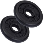 Disques dentranement - scsports - 25 kg - 2 x 125 kg - fonte - noir