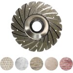 Disque diamant meuleuse 115 mm fishtec coupe nette segments h�lico�daux multi - mat�riaux brique pierre ...