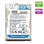 Disque dur 640go sata 2. 5 western digital scorpio blue wd6400bpvt pc portable