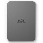 Disque dur portable externe - lacie - mobile drive secure v2 - usb 3. 2 - 2to - gris espace