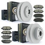 Disques de frein jeu de plaquettes de frein avant + arrire pour nissan qashqai j10 version courte