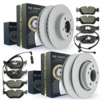 Disques de frein plaquettes contact dusure kit avant + arrire bmw 3 3er e46