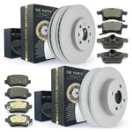 Disques de frein plaquettes kit avant + arri�re opel combo + tour meriva 4 - loch
