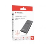 Disque ssd externe - verbatim - turbometal - 2 to - gris