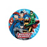 Disque azyme justice league déco gâteau 20cm multicolore Disque azyme justice league déco gâteau 20cm multicolore