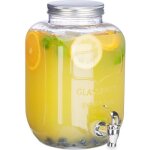 Relaxdays distributeur de boisson 5 l limonade carafe verre robinet retro vintage fontaine boisson transparent ...