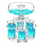 Distributeur de boissons - zgeer - 6 verres � shot de 4 cl - id�al pour f�tes - support pratique - pour ...