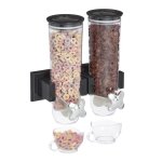 Relaxdays distributeur de crales double montage mural muesli cornflakes fruits secs bonbons riz plastique ...