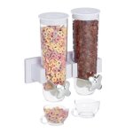 Relaxdays distributeur de céréales double montage mural muesli cornflakes fruits secs bonbons plastique ... Relaxdays distributeur de céréales double montage mural muesli cornflakes fruits secs bonbons plastique ...