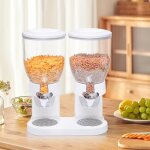 Distributeur de c�r�ales pour petit - d�jeuner - jeobest - bo�te de conservation 2 x 35 litres