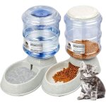 Distributeur de croquettes pour chat automatique lot de 2 distributeur eau chien capacit� 38l pour chat ...