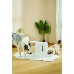 Distributeur croquettes & eau - m pets - duplo - 1. 3 kg / 3 l - 40 x 16. 2 x 29. 1 cm - blanc