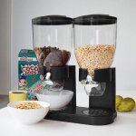 Distributeur double pour c�r�ales - ohmg - hsturyz - 2 x 3. 5l - noir - enfant