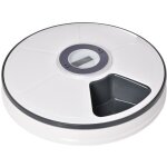 Pawhut - distributeur de nourriture pour animaux de compagnie - abs - 30. 5x30. 5x7. 2cm - blanc
