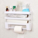 Distributeur papier aluminium et film devidoir essuie tout muralsupport de rouleau de papier pour cuisine ...