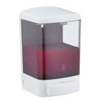 Relaxdays distributeur de savon mural 1000 ml rechargeable poussoir pour salle de bain & cuisine blanc ...