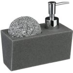 Distributeur de savon - paris prix - modèle gris - rechargeable - avec porte éponge - design contemporain ... Distributeur de savon - paris prix - modèle gris - rechargeable - avec porte éponge - design contemporain ...