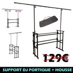 Dj mobile support pro avec portique de lumiere ds10 pa light sono