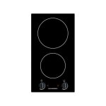 Domino vitrocramique schneider sdv30m - largeur 30 cm - 2 foyers - manettes - tmoin de chaleur rsiduelle ...