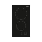 Domino vitroceramique - telefunken - tkdv2t - 2 foyers radiants - commandes tactiles - timer