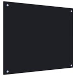 Vidaxl dosseret de cuisine noir 70x60 cm verre tremp 249483