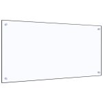 Vidaxl dosseret de cuisine transparent 100x50 cm verre tremp 249476
