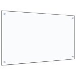 Vidaxl dosseret de cuisine transparent 100x60 cm verre tremp 249477