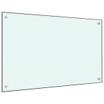 Vidaxl dosseret de cuisine blanc 80x50 cm verre tremp� 249455