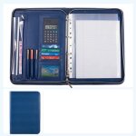Dossier de confrence a4 cuir avec calculatrice support tlphone tablette compartiment pochettes de ...