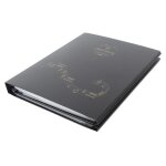 Dossier de partitions a4 - omabeta - 4 pages extensibles - coque imperm�able - clips en acier - noir