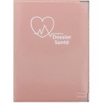 Dossier sant ? pvc old rose avec poches intrieures ? rangement ordonnances et carte vitale ? fabriqu ...