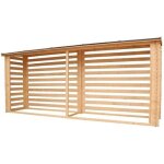 Double abri bches 4 m - abri pour bois de chauffage - 112 x 450 cm - timbela m203 - range bches extrieur ...